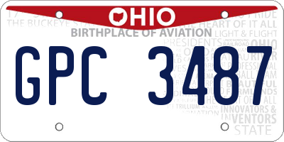 OH license plate GPC3487