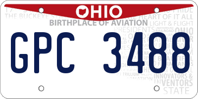 OH license plate GPC3488