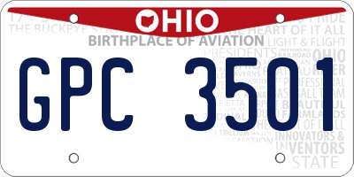 OH license plate GPC3501