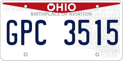 OH license plate GPC3515