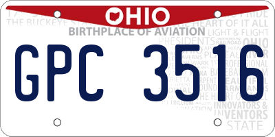 OH license plate GPC3516