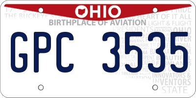 OH license plate GPC3535