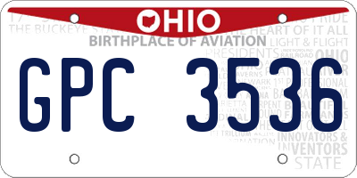 OH license plate GPC3536