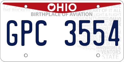 OH license plate GPC3554
