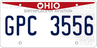 OH license plate GPC3556
