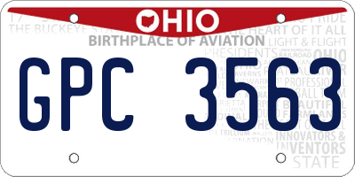 OH license plate GPC3563