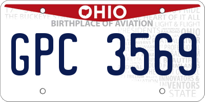 OH license plate GPC3569