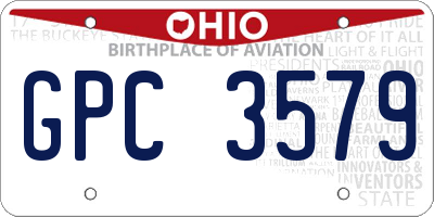 OH license plate GPC3579