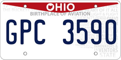 OH license plate GPC3590