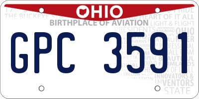 OH license plate GPC3591