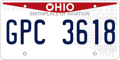 OH license plate GPC3618
