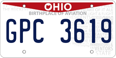 OH license plate GPC3619