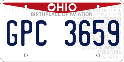 OH license plate GPC3659