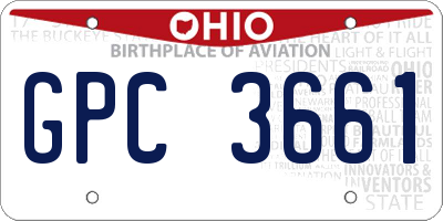 OH license plate GPC3661