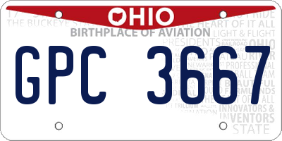OH license plate GPC3667