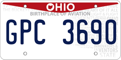 OH license plate GPC3690