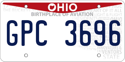 OH license plate GPC3696