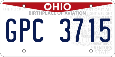OH license plate GPC3715