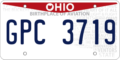 OH license plate GPC3719