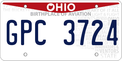 OH license plate GPC3724