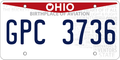 OH license plate GPC3736