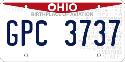 OH license plate GPC3737