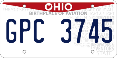 OH license plate GPC3745