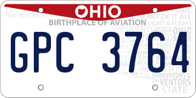 OH license plate GPC3764