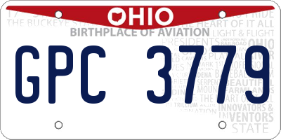 OH license plate GPC3779