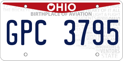 OH license plate GPC3795
