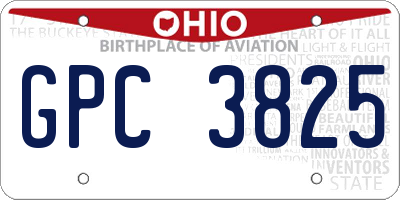 OH license plate GPC3825