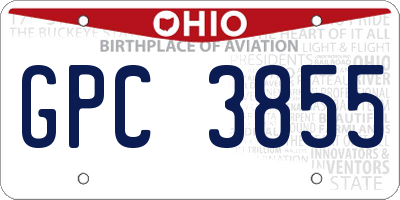 OH license plate GPC3855