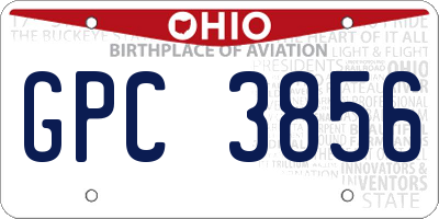 OH license plate GPC3856