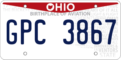 OH license plate GPC3867