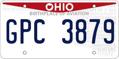 OH license plate GPC3879