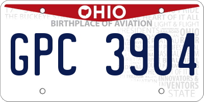 OH license plate GPC3904