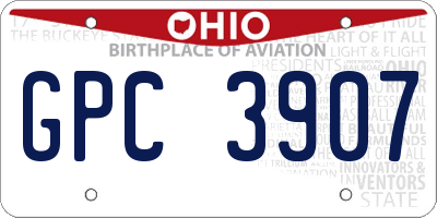 OH license plate GPC3907