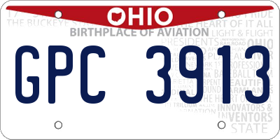 OH license plate GPC3913