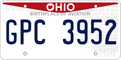 OH license plate GPC3952