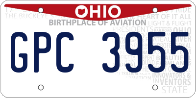 OH license plate GPC3955