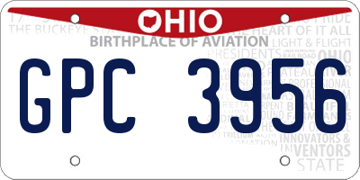 OH license plate GPC3956