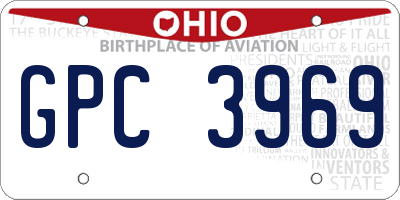 OH license plate GPC3969