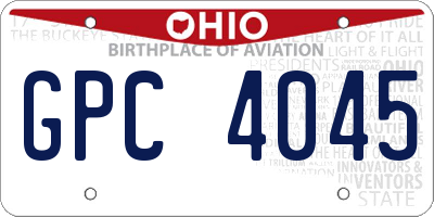 OH license plate GPC4045