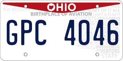 OH license plate GPC4046