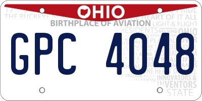 OH license plate GPC4048