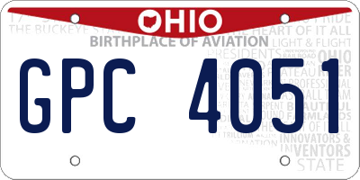 OH license plate GPC4051
