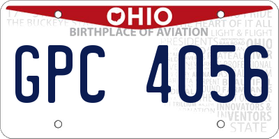 OH license plate GPC4056