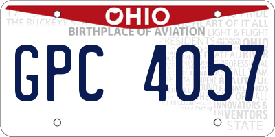 OH license plate GPC4057
