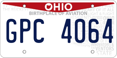 OH license plate GPC4064