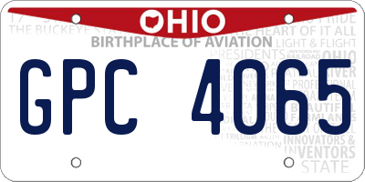 OH license plate GPC4065